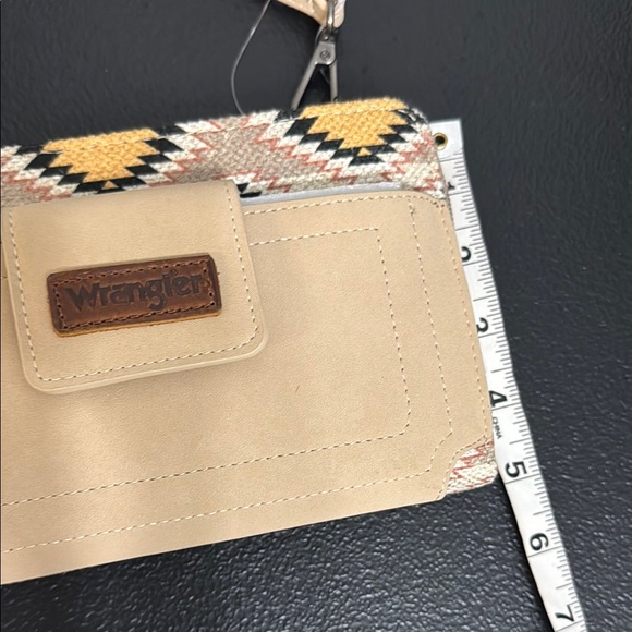 Wrangler Tan and Yellow Crossbody Bag with Adjustable Strap - Picture 12 of 15